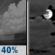 Tonight: A chance of showers and thunderstorms before 8pm, then a slight chance of showers between 8pm and 9pm.  Mostly cloudy, with a low around 54. Light and variable wind.  Chance of precipitation is 40%. New precipitation amounts of less than a tenth of an inch, except higher amounts possible in thunderstorms. 
