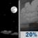 Tonight: A 20 percent chance of showers after midnight.  Partly cloudy, with a low around 64. South wind 9 to 11 mph. 