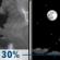 Tonight: Scattered showers and thunderstorms, mainly before 8pm.  Partly cloudy, with a low around 59. West wind 5 to 7 mph.  Chance of precipitation is 30%. New precipitation amounts of less than a tenth of an inch, except higher amounts possible in thunderstorms. 