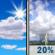 Saturday: A 20 percent chance of showers and thunderstorms after 2pm.  Mostly sunny, with a high near 86. South wind 3 to 5 mph. 