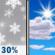 Monday: A 30 percent chance of snow showers, mainly before 8am.  Cloudy through mid morning, then gradual clearing, with a high near 28. Northwest wind 12 to 17 mph decreasing to 6 to 11 mph in the afternoon. Winds could gust as high as 32 mph.  New snow accumulation of less than a half inch possible. 