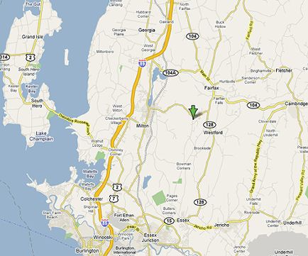 Area Map of Westford, VT